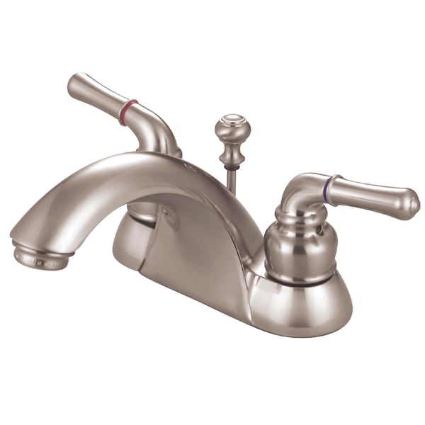 Kingston Brass Naples, 4" Centerset Bathroom Faucet, Brushed Nickel KB2628B - main